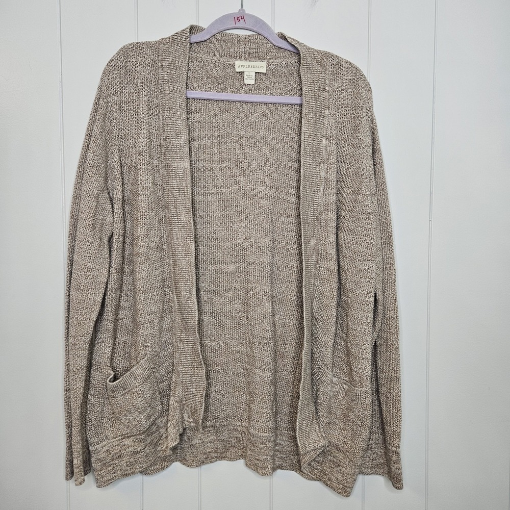 Appleseeds Large Beige Women's‎ Cover Up With Pockets